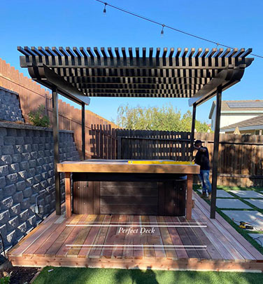 Cedar Decking in Rolling Hills Estates, CA