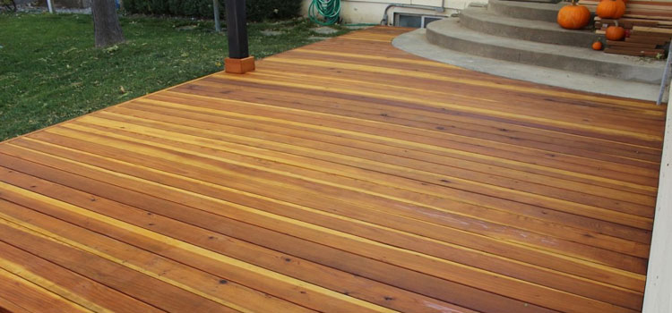 Smooth Redwood Decking in Rolling Hills Estates, CA